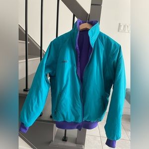 Columbia reversible puffer/ bomber jacket